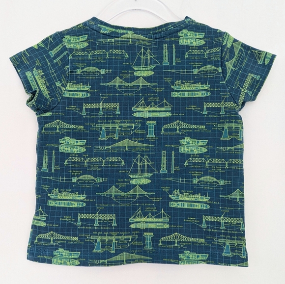 Piccolina | Sea Navigation Easy Pocket Tee | 2T - Picture 4 of 5